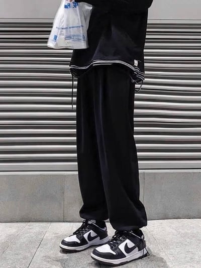 男女適穿-下版機能抽繩長棉褲*2色 T774592