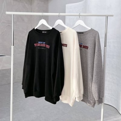 後背英文字母大學T*3色 KB6595