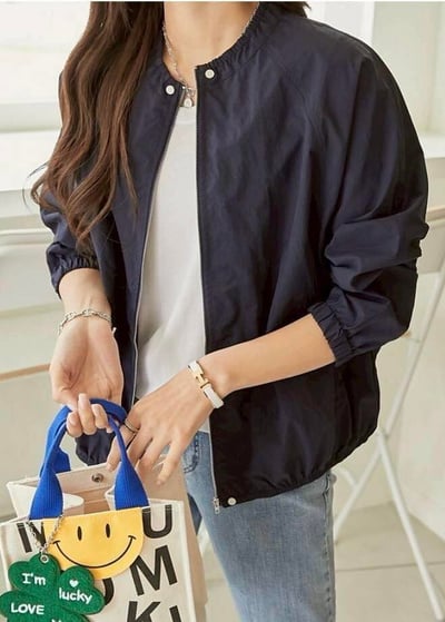 簡約輕磅下抽繩防風外套*3色 K95016