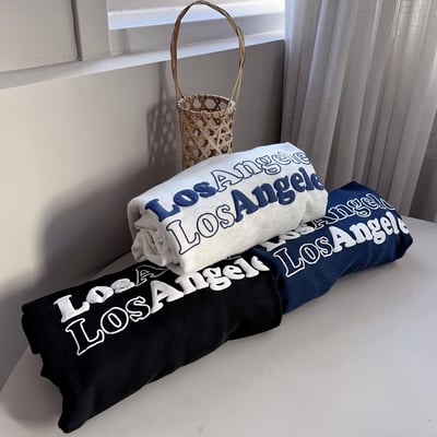 舒適百搭立體英文字母大學T*3色 KB6597