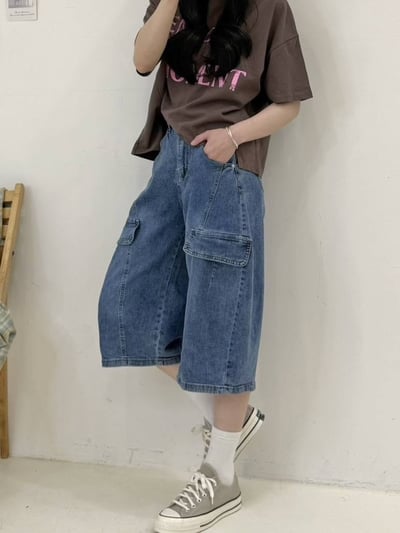 工裝七分彎刀褲*1色 J269984