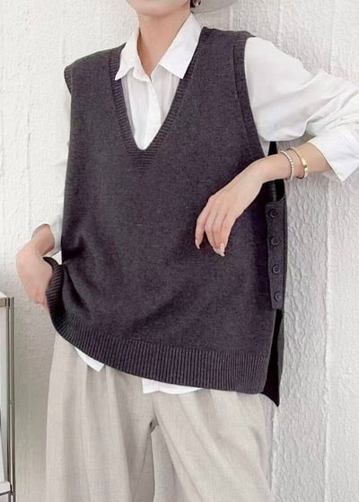 【SALE商品】V領針織背心衫*5色  k07898981