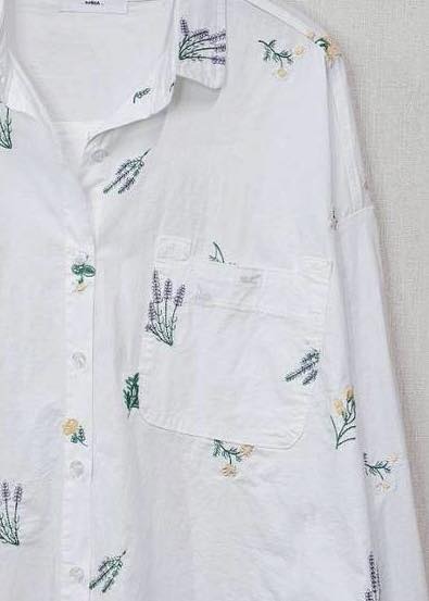 筆挺水洗棉刺繡襯衫*1色 KB0859985