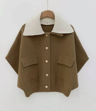 【SALE商品】領可拆短版斗篷外套*3色 KB0928805610