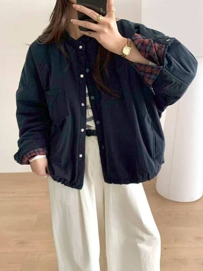 舒適輕夾棉造型外套*1色  K1050986