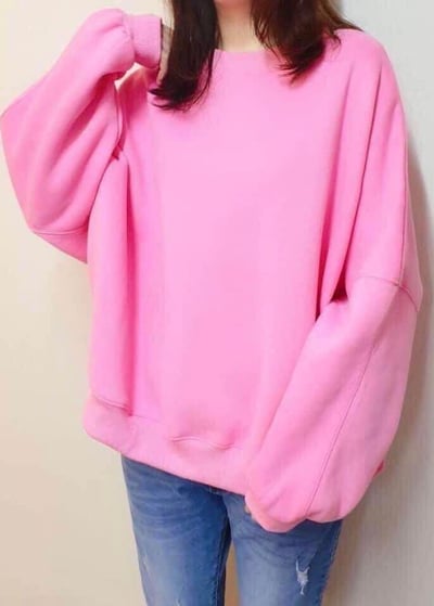 【SALE商品】高質感厚磅刷毛大學T*2色 KB985494