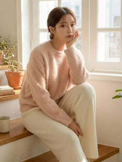 【SALE商品】圓領親膚水晶貂絨上衣 *5色 KB988983