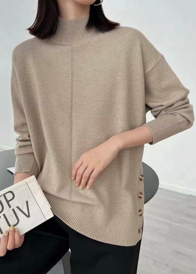 【SALE商品】立領單邊開衩針織*5色 K988982