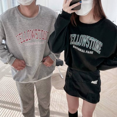 舒適配色英文字母大學T*3色 KB6592