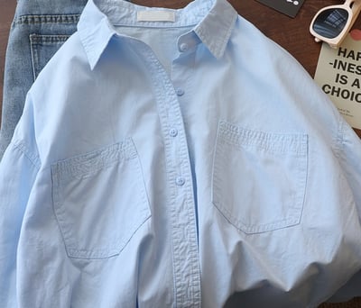質感水洗棉質襯衫*4色  KB852857