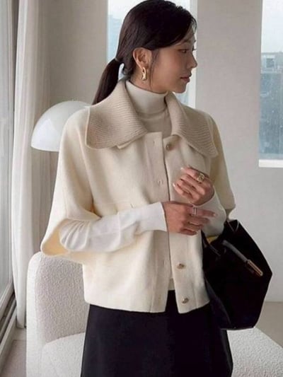 【SALE商品】領可拆短版斗篷外套*3色 KB092880567