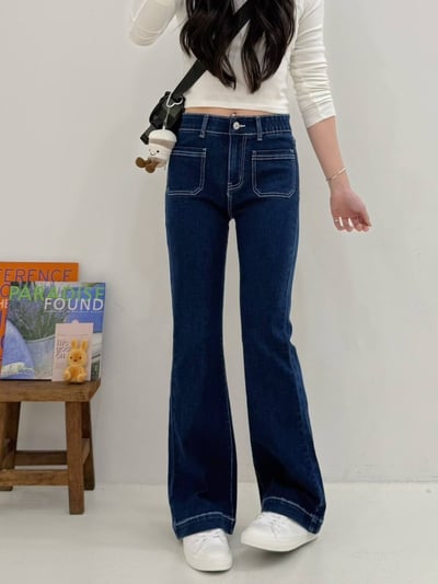 經典百搭款彈力喇叭褲*1色 K9280941