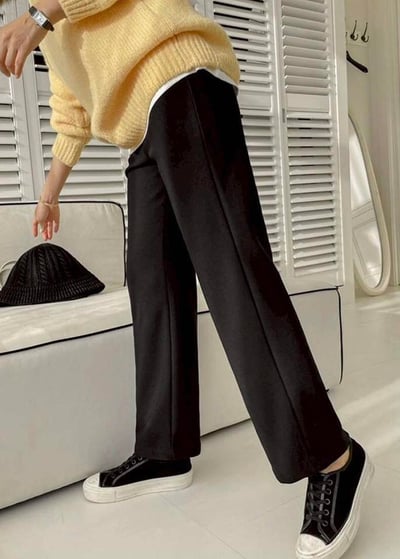 【SALE商品】挺版顯瘦小直筒修飾寬褲*1色 K980792