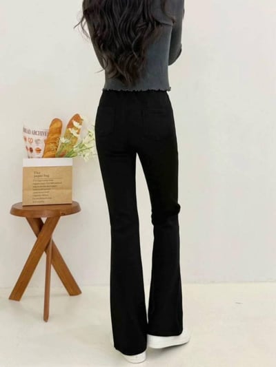 厚磅太空棉側剪接喇叭褲*1色 K9680944