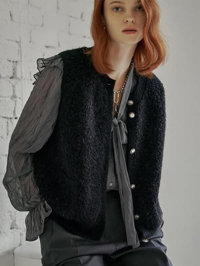 【SALE商品】百搭款QQ毛背心*3色 KB998852