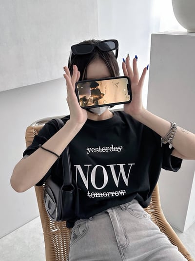 百搭活力簡約字母短T*2色 KB9682