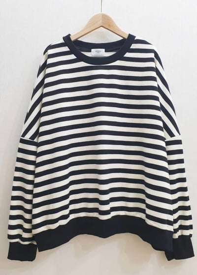 【SALE商品】橫條oversize大學T *1色 L98856462