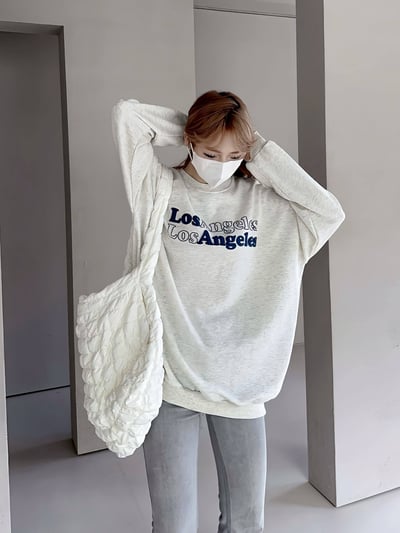 舒適百搭立體英文字母大學T*3色 KB6593