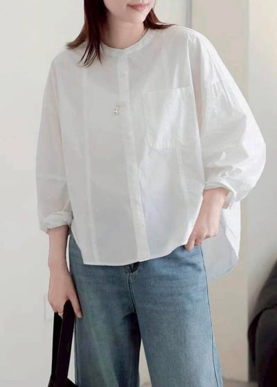 圓領設計款襯衫*4色 KB085662