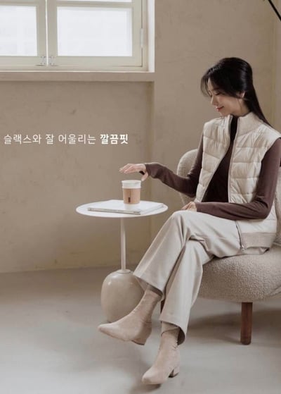 【SALE商品】立領針織拼接羽絨棉背心*1色 KB910580857