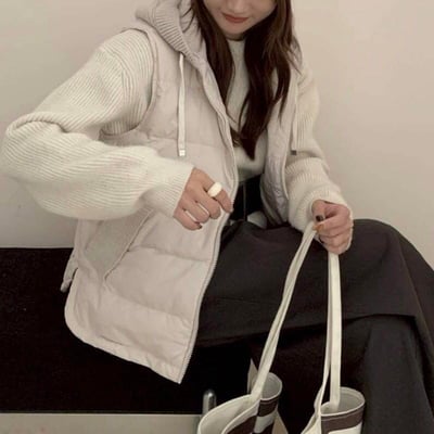 【SALE商品】TH 針織連帽羽絨背心*3色 KB91300893