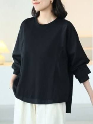 簡約俐落拼接抽繩上衣*3色 K82857