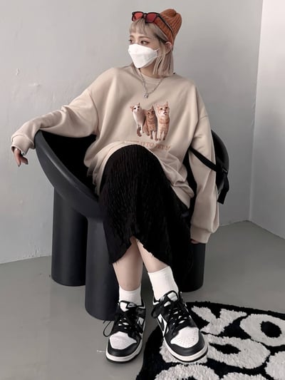 討愛三隻貓咪大學T*2色 KB6591