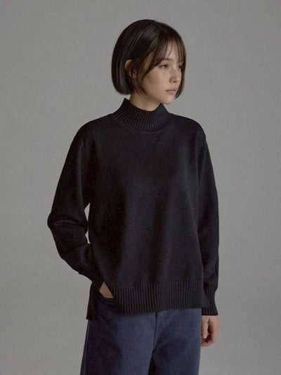 【SALE商品】立領雙邊排釦開衩針織上衣*5色 K9889553