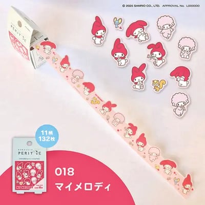 【Hello Kitty、大家族 現貨】日本直送｜日製 正版 三麗鷗 PERITTE系列 紙膠帶2