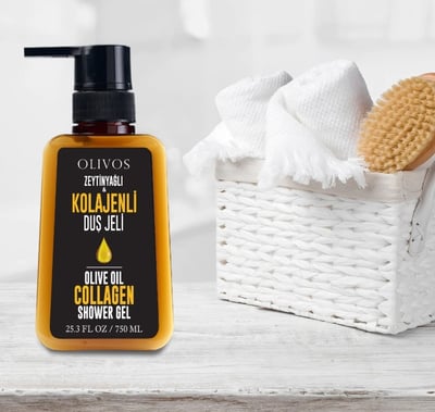 Olivos 箱購（9入） 膠原蛋白清爽型香氛沐浴露（家庭號 750ml ）2