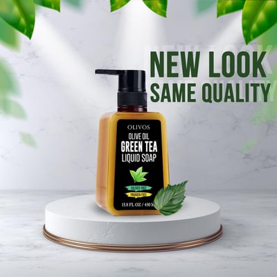 Olivos 清新綠茶傳統液態皂（450ml ）2