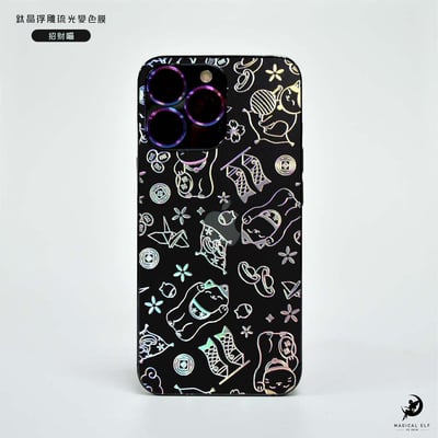 3D鈦晶雕流光膜-招財喵1