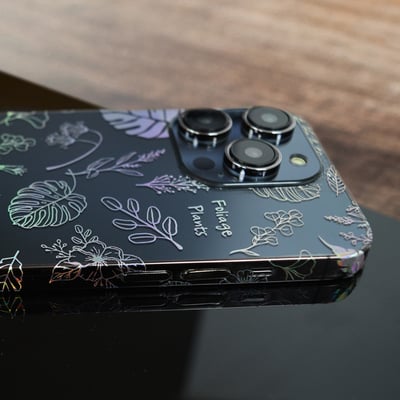 3D鈦晶雕流光膜-花草3