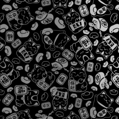 黑占-A3晶雕膜-招福貓1