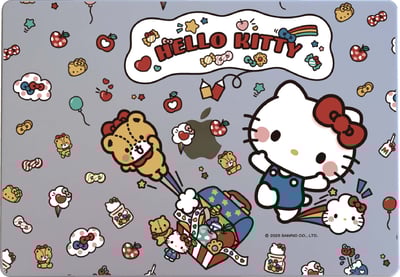 三麗鷗-彩繪晶雕筆電膜-凱蒂系列3