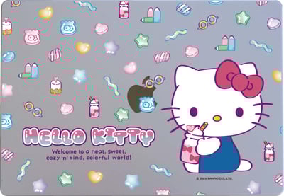 三麗鷗-彩繪晶雕筆電膜-凱蒂系列5