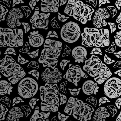 黑占-A3晶雕膜-金虎爺1