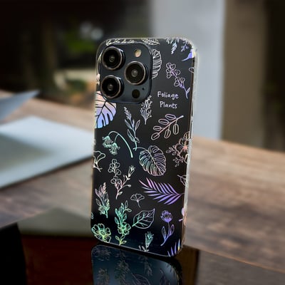 3D鈦晶雕流光膜-花草2