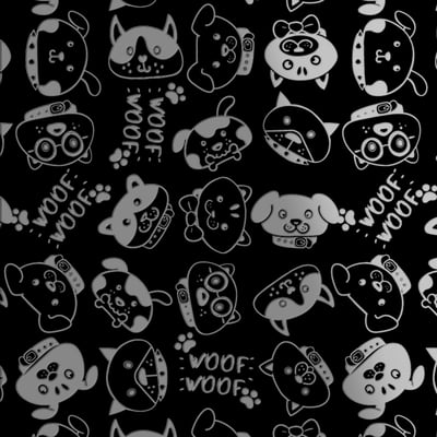 黑占-A3晶雕膜-大頭狗1