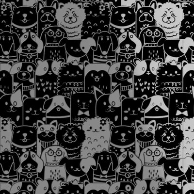 黑占-A3晶雕膜-擠擠狗1