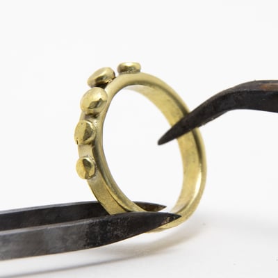 黃銅 落珠戒指5