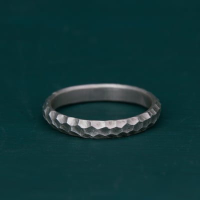 925銀 銀坑戒指6