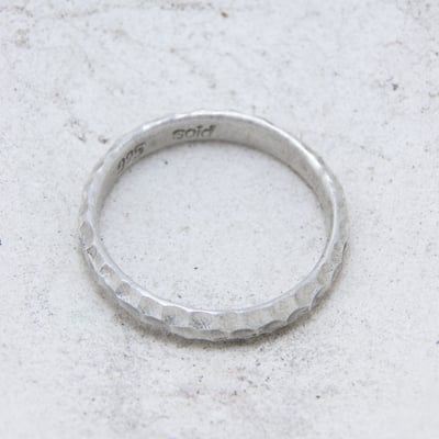 925銀 銀坑戒指12