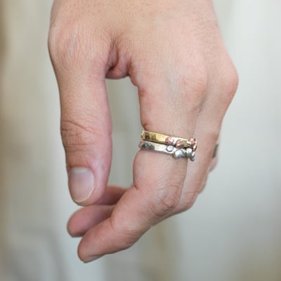 黃銅 落珠戒指10