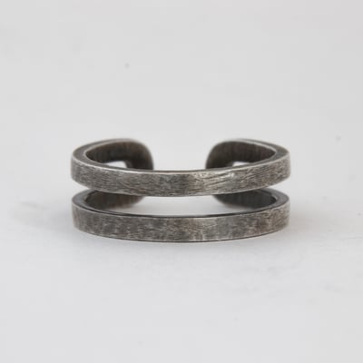 925銀 雙線平行戒指3
