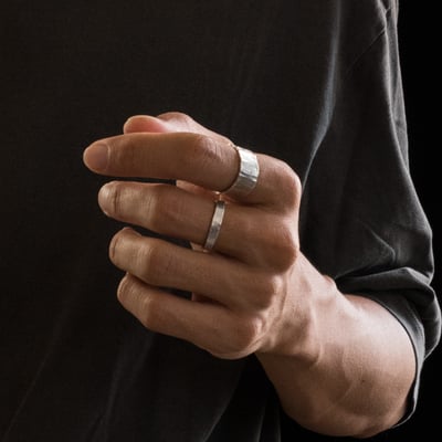 925銀 鎚造戒指3