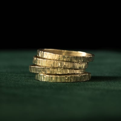 黃銅 鎚造戒指19