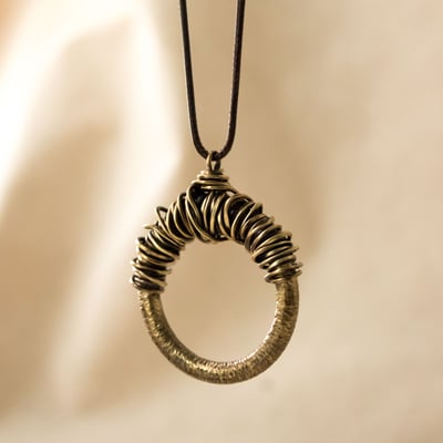 黃銅 纏繞項鍊6