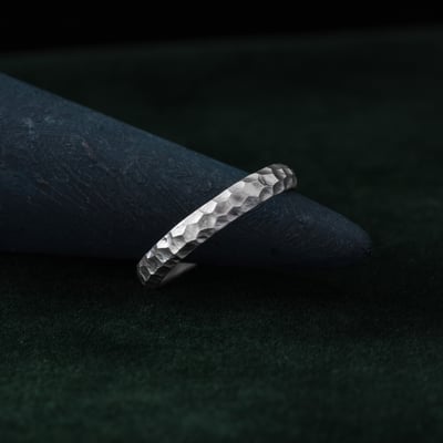 925銀 銀坑戒指11