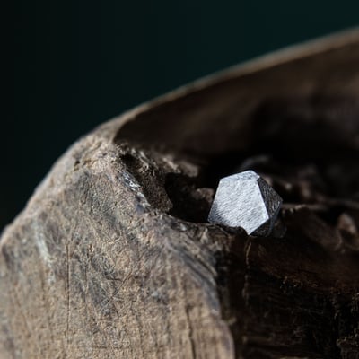 925銀 五角立體拉絲耳飾5